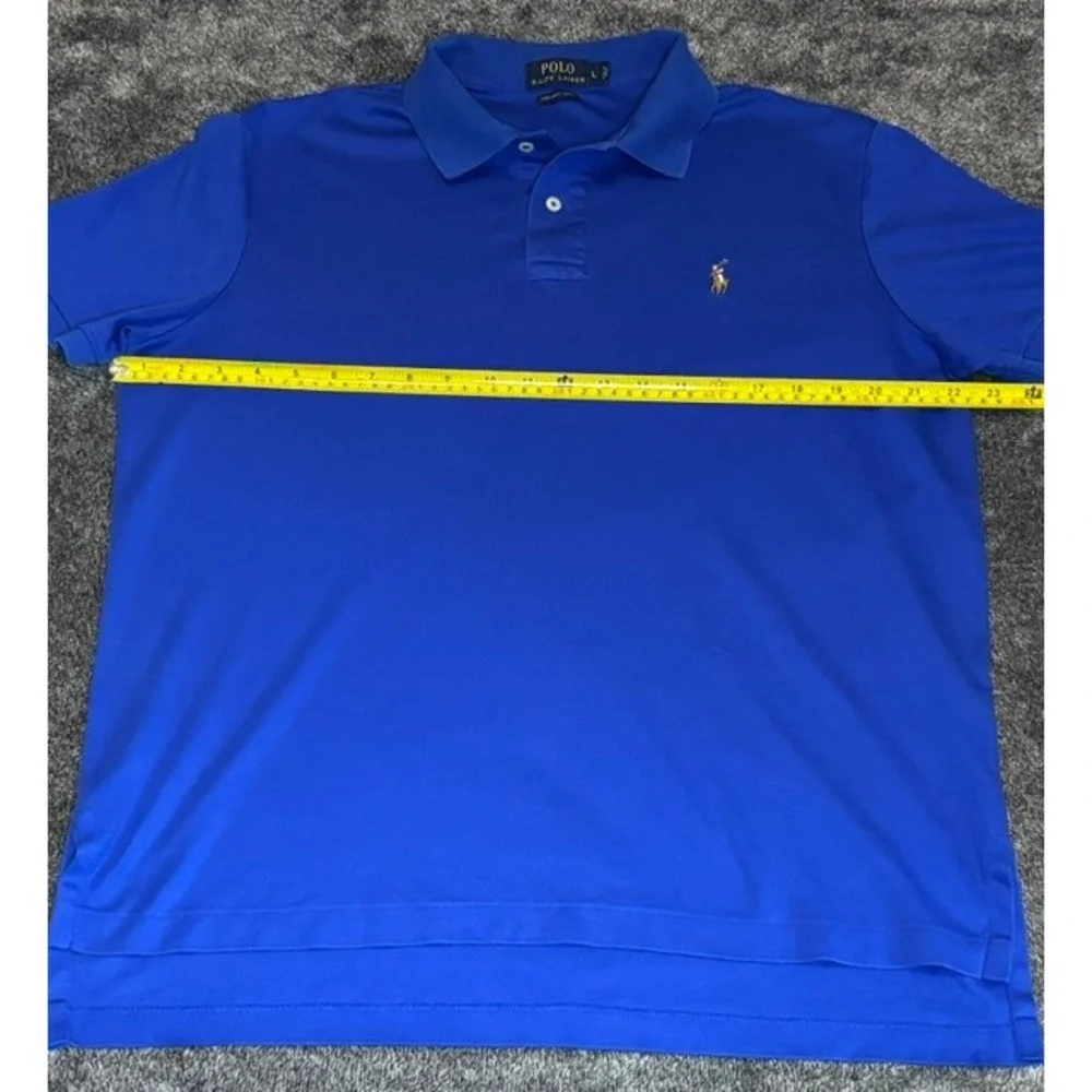 Polo Ralph Lauren Mens Pima Soft Touch Polo Shirt Royal Blue Large Short Sleeve